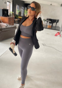 ATHENA LEGGINGS - GREY - Empire Activewear
