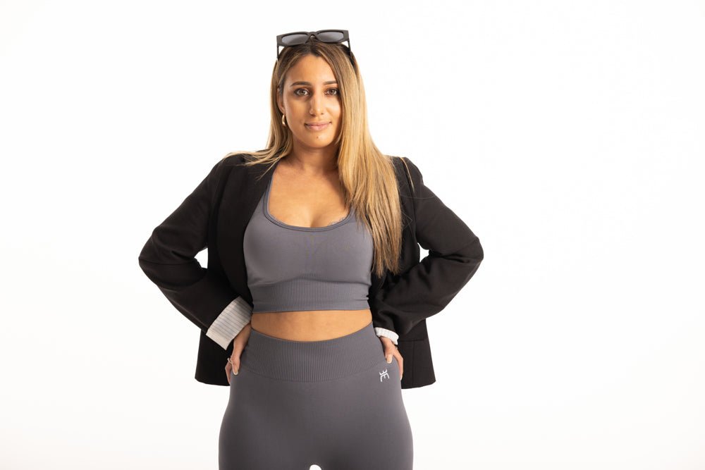 ATHENA SPORTS BRA - GREY - Empire Activewear