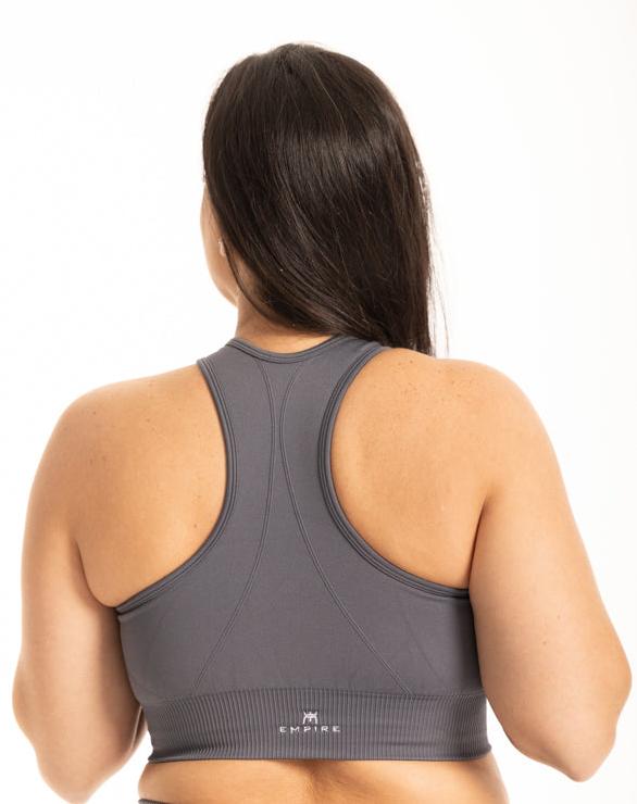 ATHENA SPORTS BRA - GREY - Empire Activewear