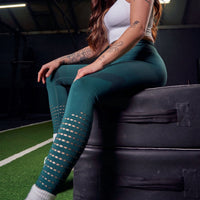 EXELFIT LEGGINGS - GREEN - Empire Activewear