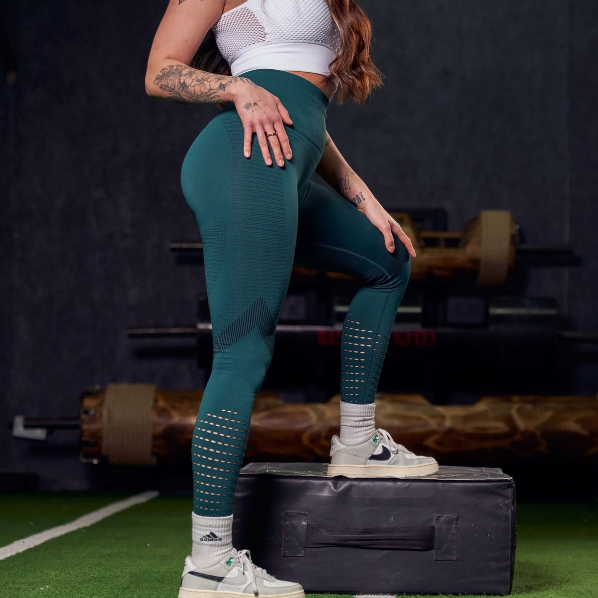 EXELFIT LEGGINGS - GREEN - Empire Activewear