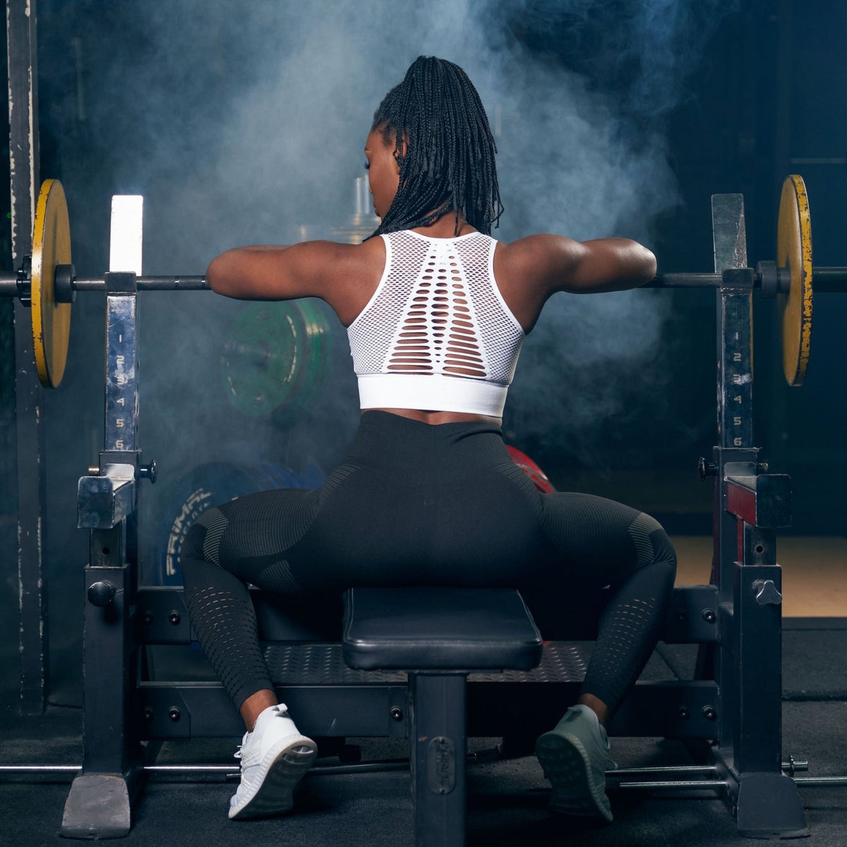 EZELL SPORTS BRA - WHITE - Empire Activewear