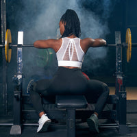 EZELL SPORTS BRA - WHITE - Empire Activewear