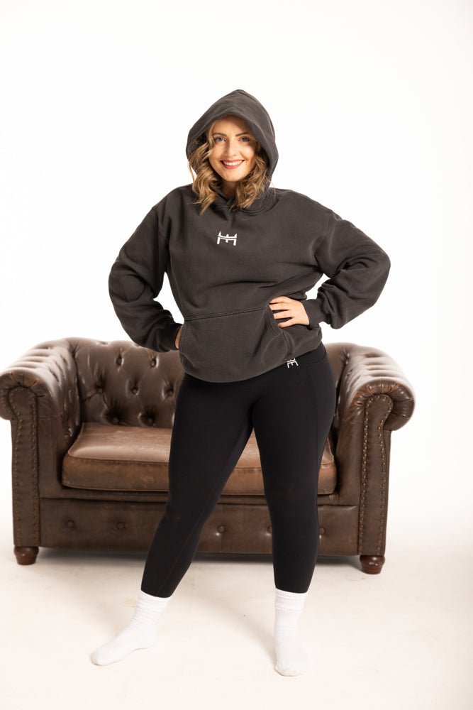 RELAX OVERSIZED HOODIE - BLACK - Empire Activewear