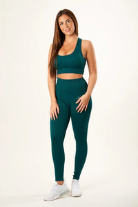 ATHENA LEGGINGS - TEAL - Empire Activewear