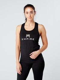 EVOLVE GOLD TANK TOP - BLACK - Empire Activewear