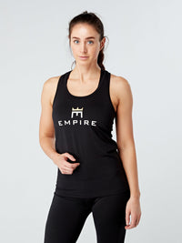 EVOLVE GOLD TANK TOP - BLACK - Empire Activewear