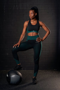 TWILIGHT SPORTS BRA - TEAL - Empire Activewear