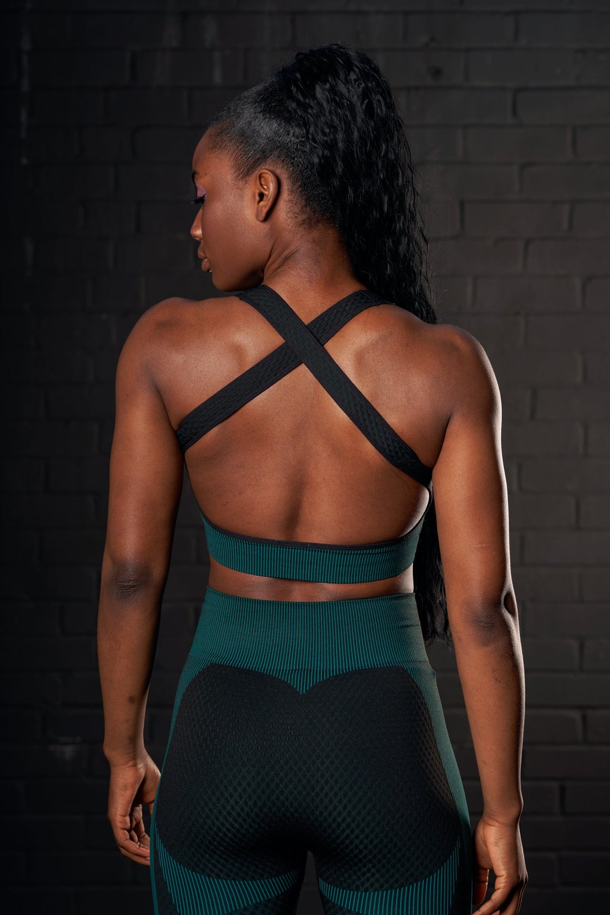 TWILIGHT SPORTS BRA - TEAL - Empire Activewear