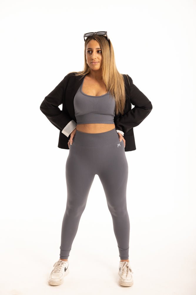 ATHENA LEGGINGS - GREY - Empire Activewear