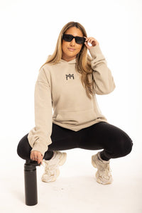 RELAX OVERSIZED HOODIE - BEIGE - Empire Activewear