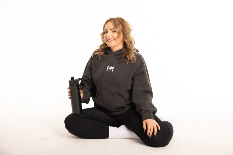 RELAX OVERSIZED HOODIE - BLACK - Empire Activewear