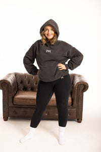 RELAX OVERSIZED HOODIE - BLACK - Empire Activewear